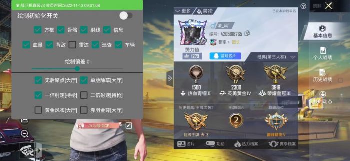 和平精英透视外挂 - 高清透视高亮辅助免费下载